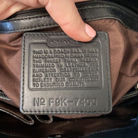 Coach Black Nylon with Leather Accent Shoulder Bag - Picture 11 of 12